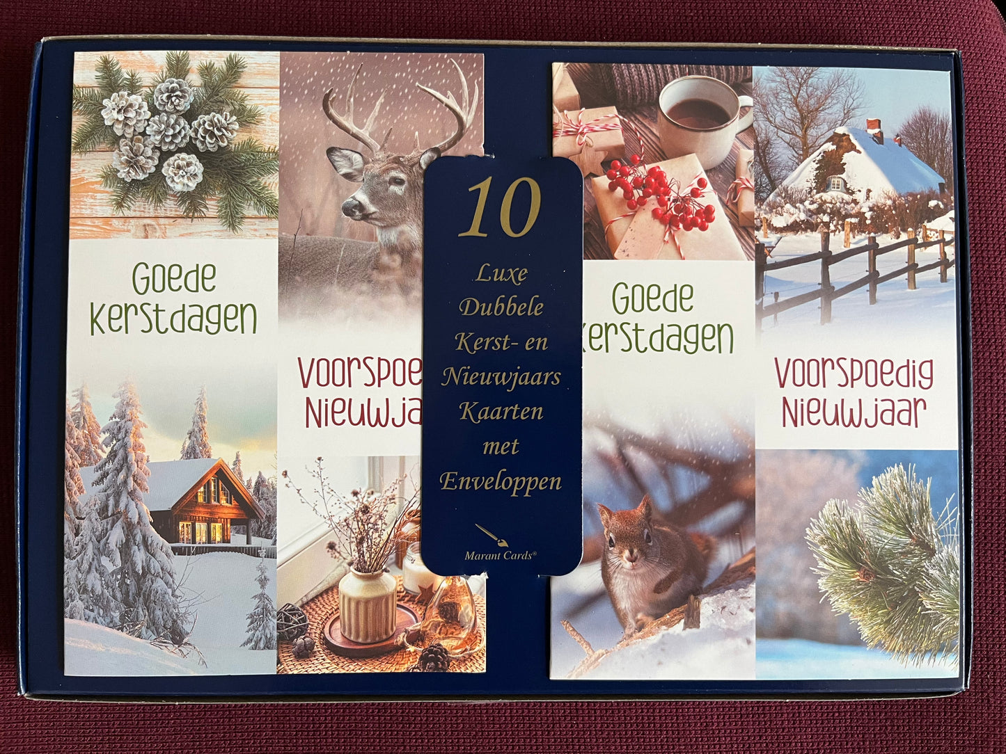 Kerstkaarten met compilatie van sfeerafbeeldingen (10 stuks)